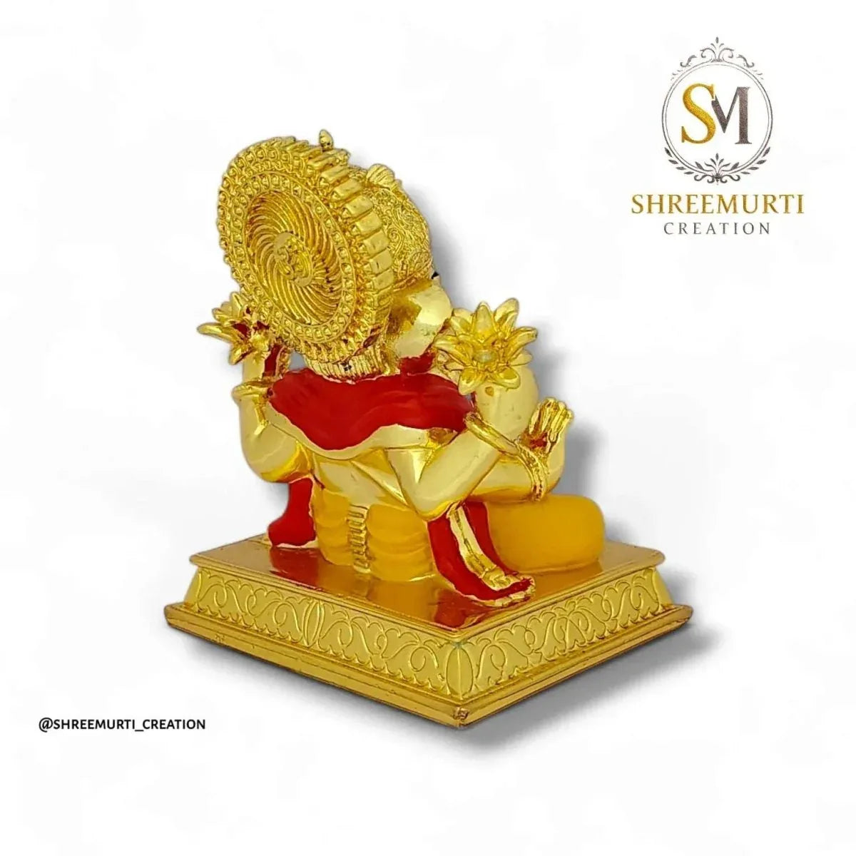 Gold Plated Dagdusheth Idol 6 Inch Wholesale - Shreemurti Creation