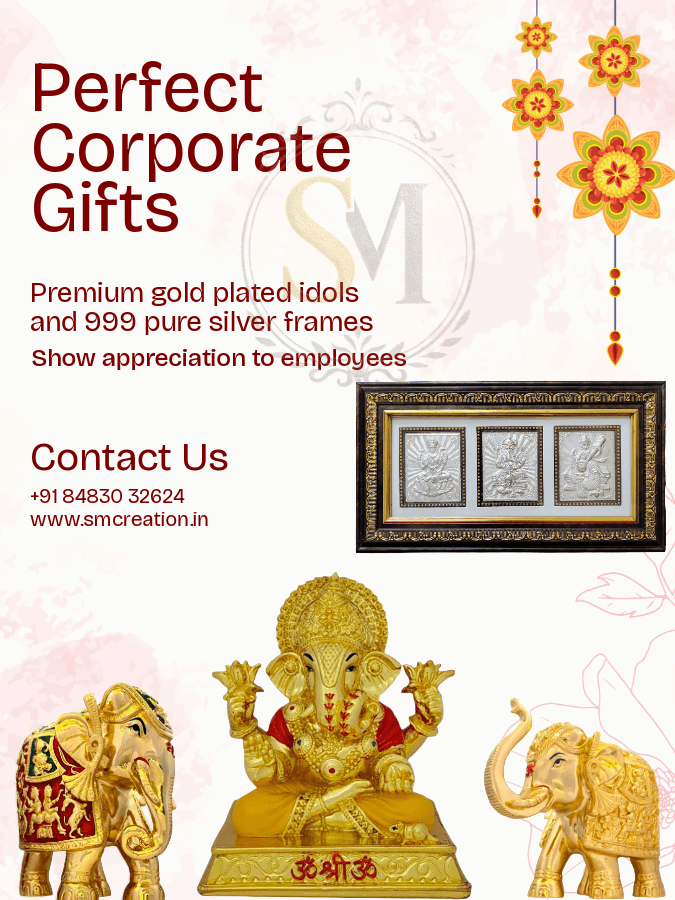 Best Corporate Diwali Gifts 2026 — Gold Plated Idols & Silver Frames from Pune - Shreemurti Creation