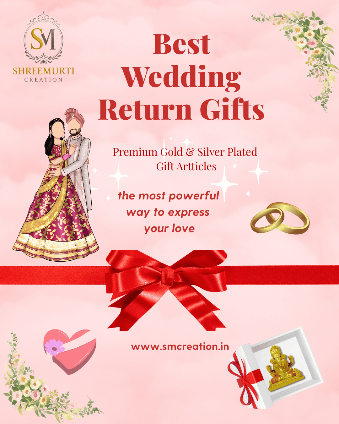Wedding Return Gifts India 2026 — Pure Silver Frames & Gold Plated Idols - Shreemurti Creation